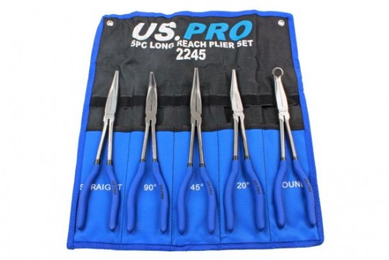 Punttangen set lang 275 mm 5-delig